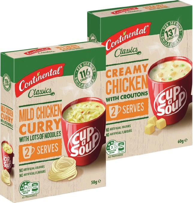 Continental Cup A Soup 2 Serve Selected Varieties