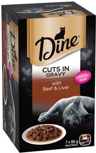 Dine Wet Cat Food 7x85g Selected Varieties