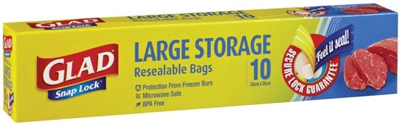 Glad Snap Lock Storage Resealable Bags 10‑60 Pack Selected Varieties