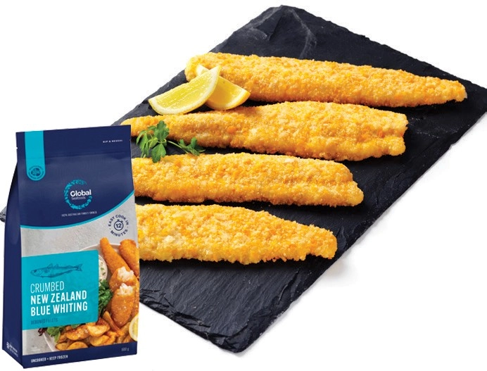 Global Seafoods Crumbed Whiting Fillets 600g