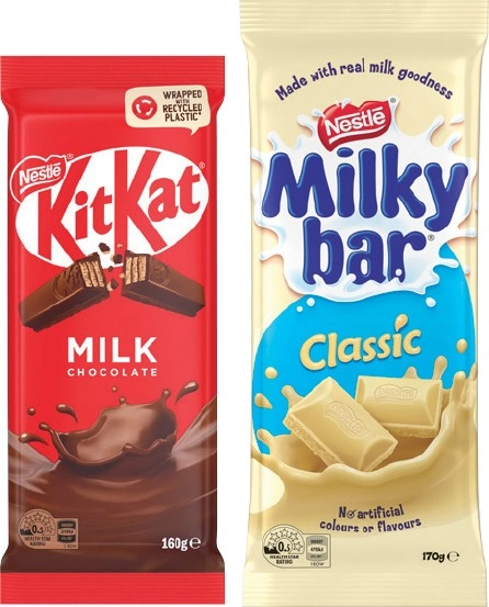 Nestlé Chocolate Block 118-180g Selected Varieties