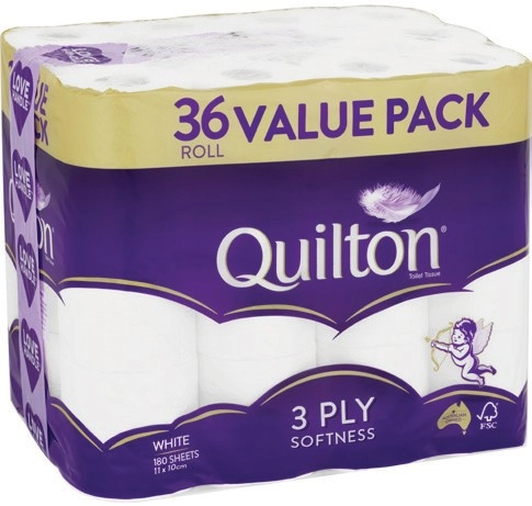 Quilton Toilet Tissue 3 Ply 36 Roll Value Pack