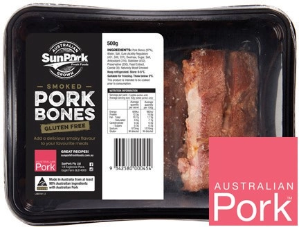 SunPork Smoked Pork Bones 500g