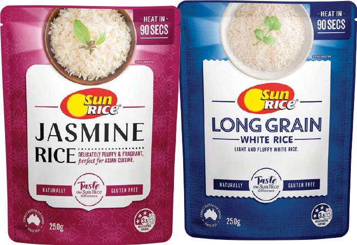 SunRice 90 Seconds Microwave Rice 250g Selected Varieties