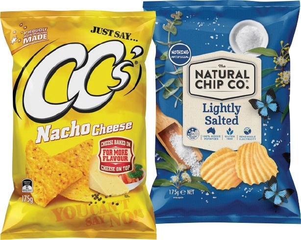 The Natural Chip Co., CC’s Corn Chips or Cornados 110-175g Selected Varieties