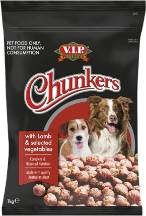 V.I.P. Chunkers Fresh Dog Food 1kg Selected Varieties (from the Meat Dept.)