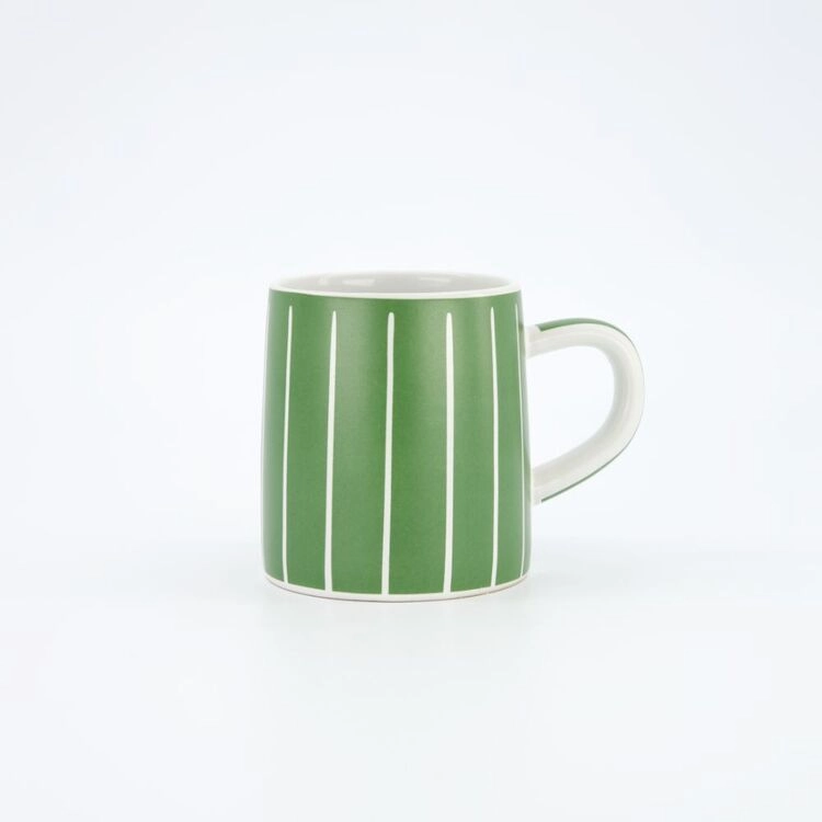 Chyka Home Candy Stripes Mug Green