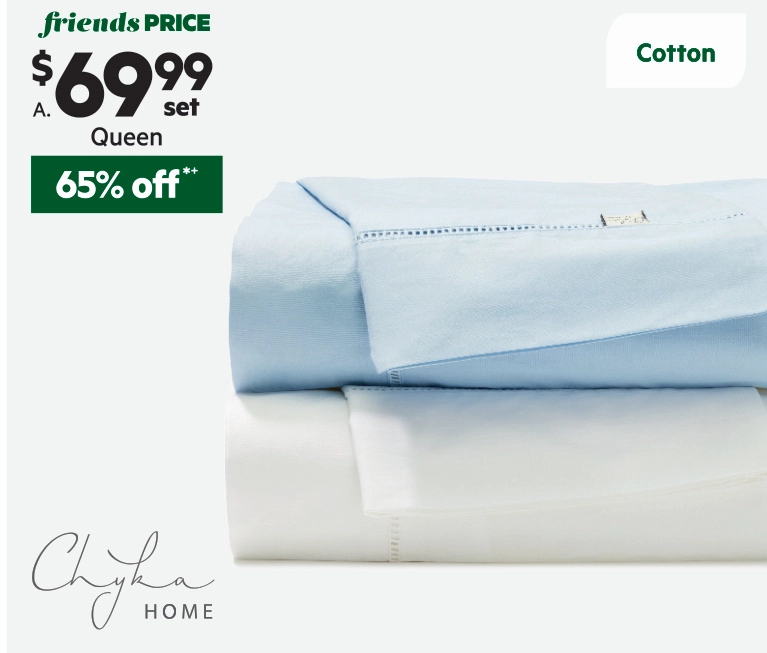 Chyka Home Everly Cotton Sheet Set Blue