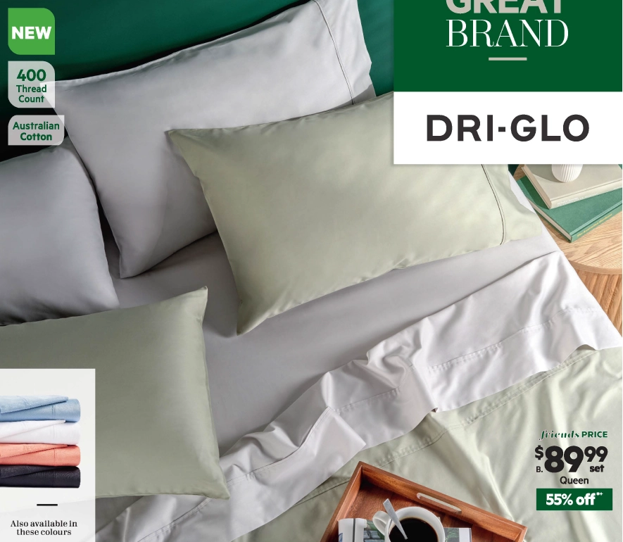 Dri Glo 400 Thread Count Australian Cotton Sheet Set Sage