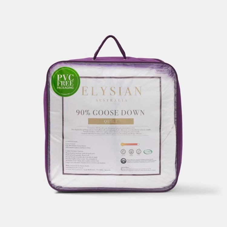 Elysian 90/10 Goose Down Quilt White Queen