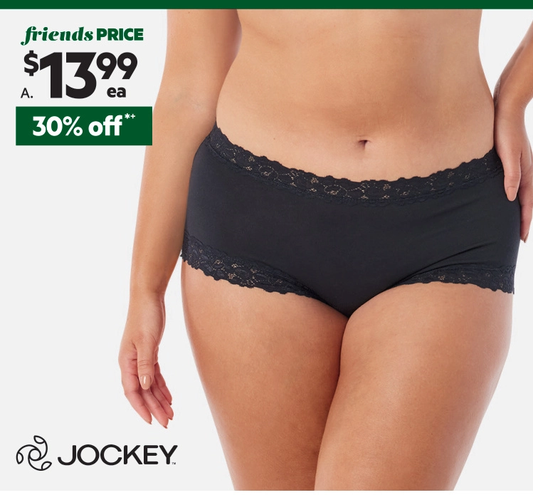  Jockey Women's Parisienne Cotton Full Brief Black