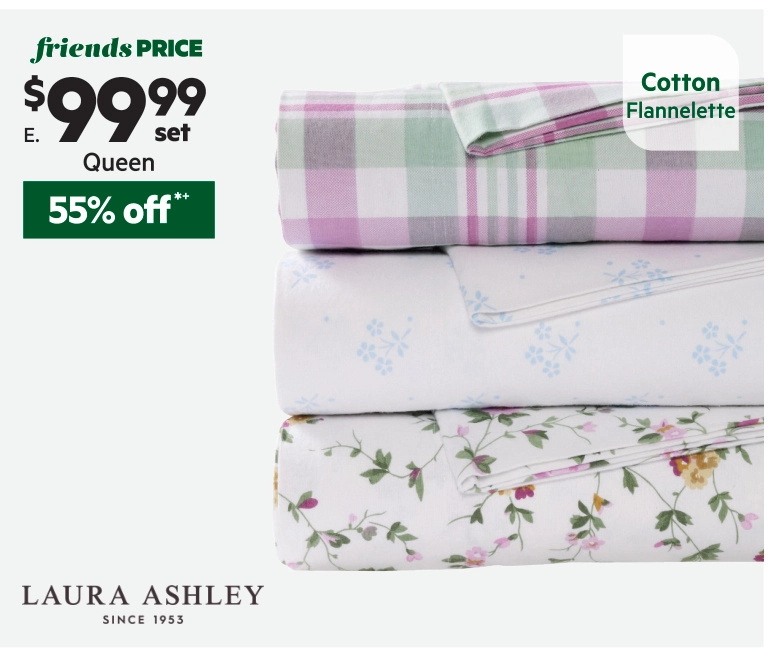 Laura Ashley Priory Chintz Flannelette Sheet Set Pink