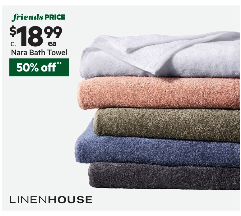 Linen House Nara Towel Collection Bluestone