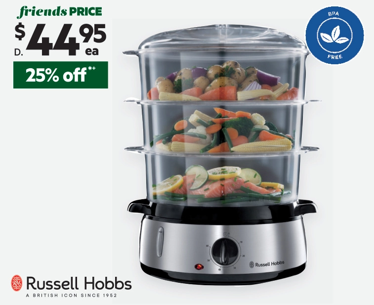 Russell Hobbs Cook at Home Food Steamer RHSTM3