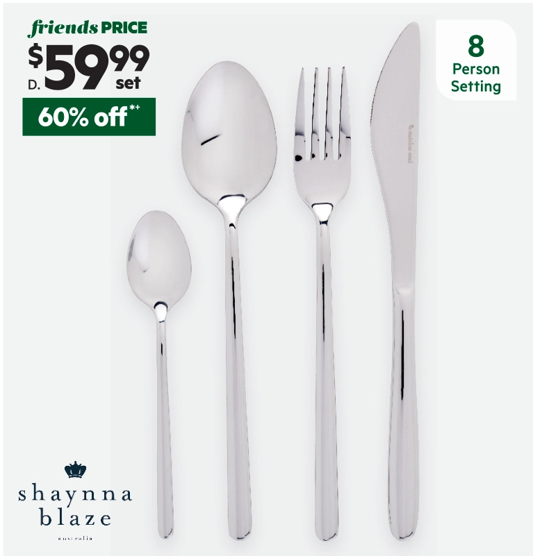 Shaynna Blaze Daylesford 32-Piece Cutlery Set