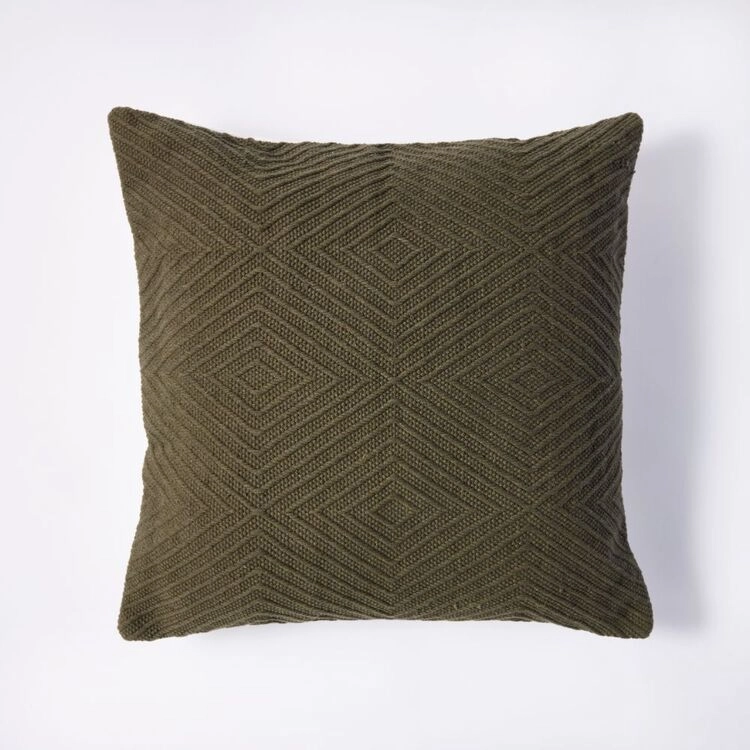 Shaynna Blaze Langton Cushion Dark Olive 50 x 50 cm