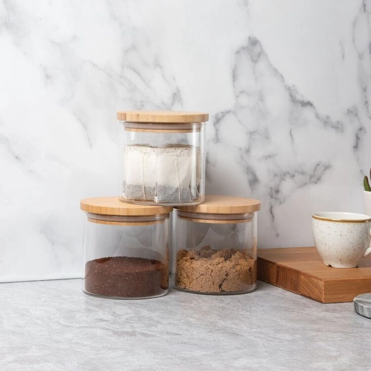 Smith + Nobel 3-Piece Bamboo & Glass Container Set