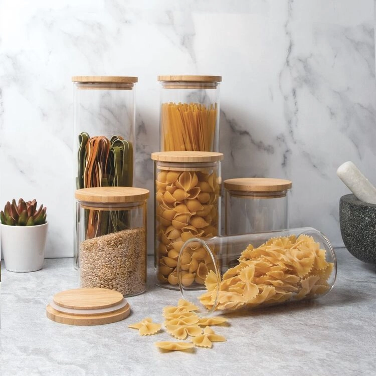 Smith + Nobel 6-Piece Bamboo & Glass Container Set