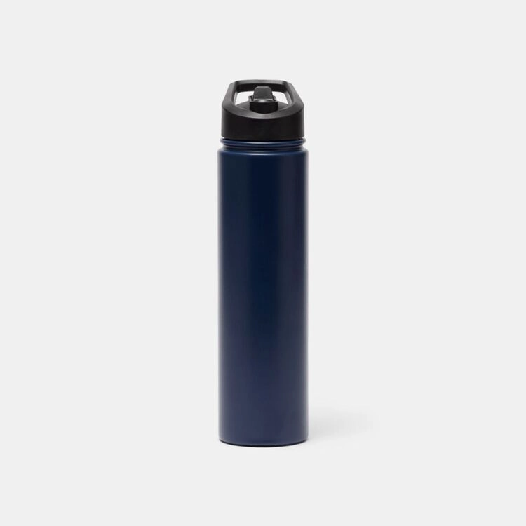 Smith + Nobel 750 ml Stainless Steel Drink Bottle with Straw Blue