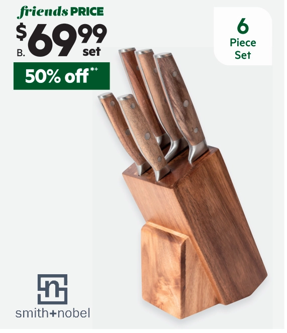 Smith + Nobel Nara 6-Piece Knife Block Set