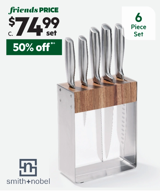 Smith + Nobel Sapporo 6-Piece Knife Block Set