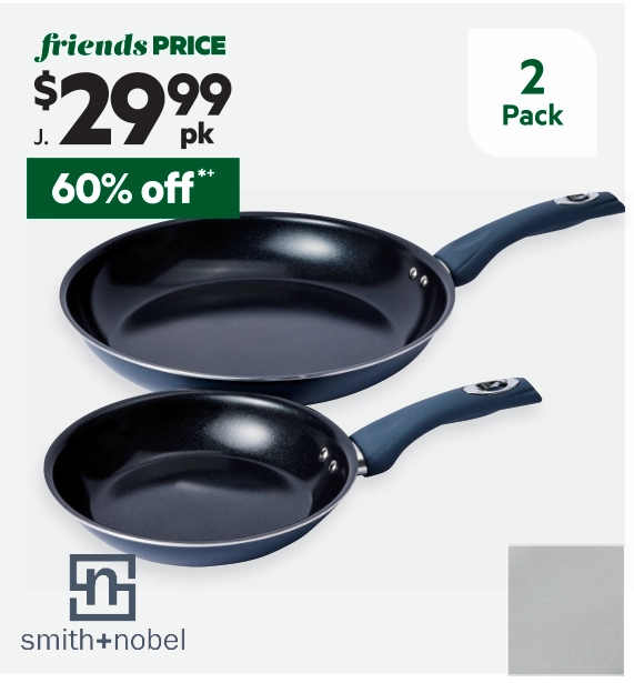 Smith + Nobel Traditions 20/30 cm Frypan Twin Pack Navy