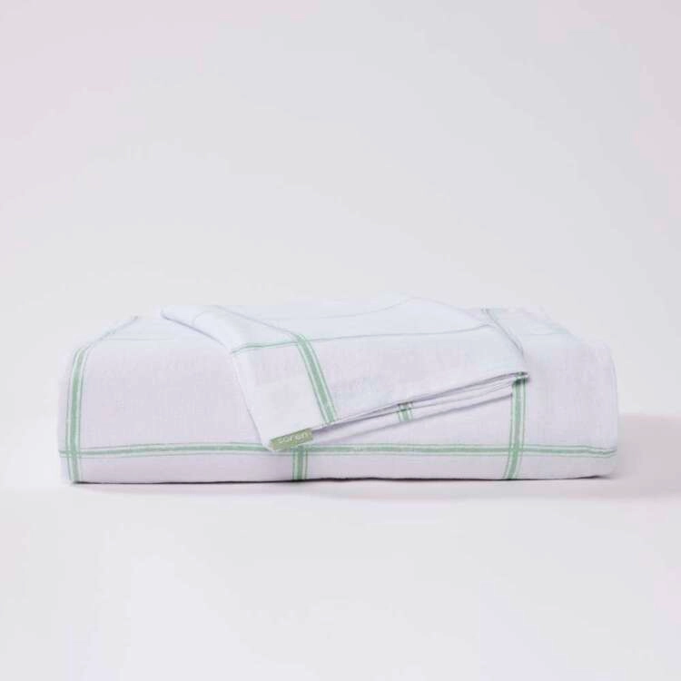 Soren Livingston Flannelette Sheet Combo Set Sage