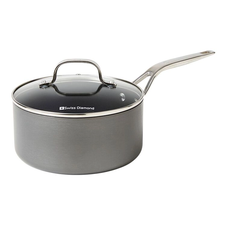 Swiss Diamond 20 cm Hard Anodised Saucepan