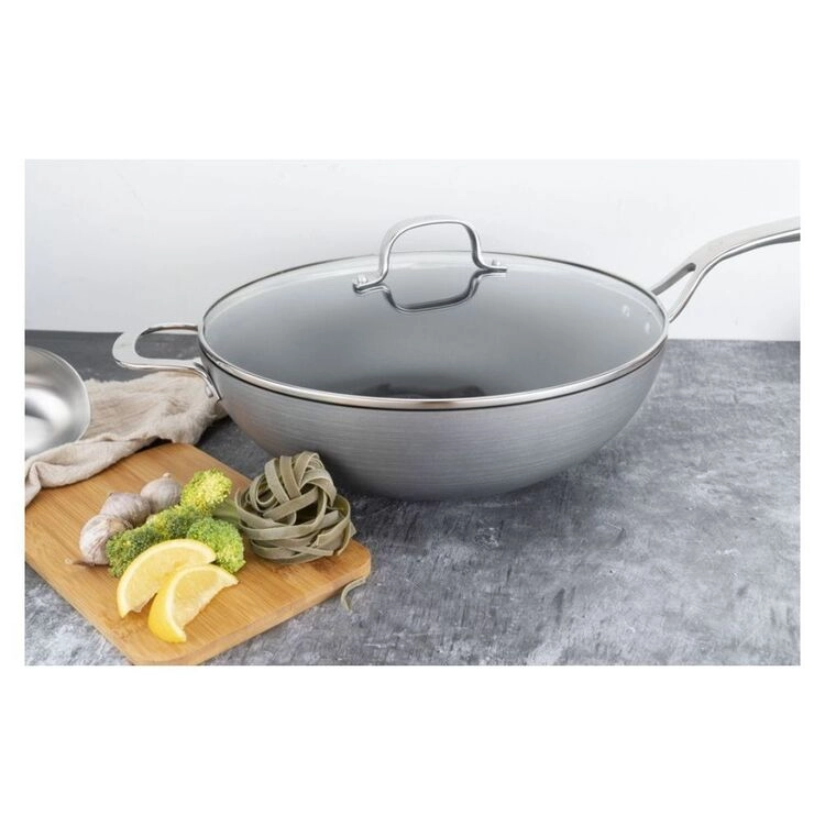 Swiss Diamond 32 cm Hard Anodised Wok