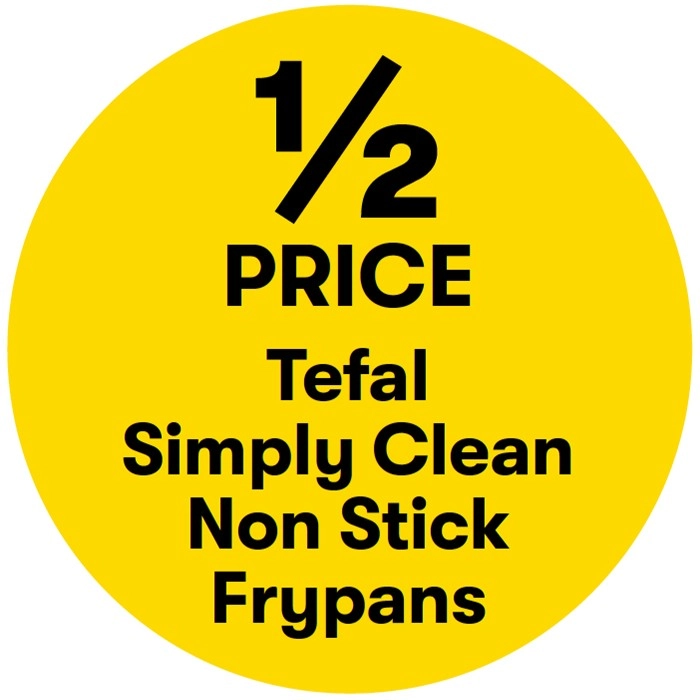 1/2 Price on Tefal Simply Clean Non Stick Frypans