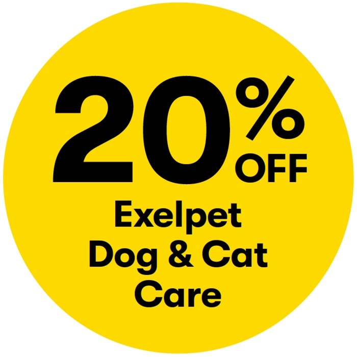 20% off Exelpet Dog & Cat Care