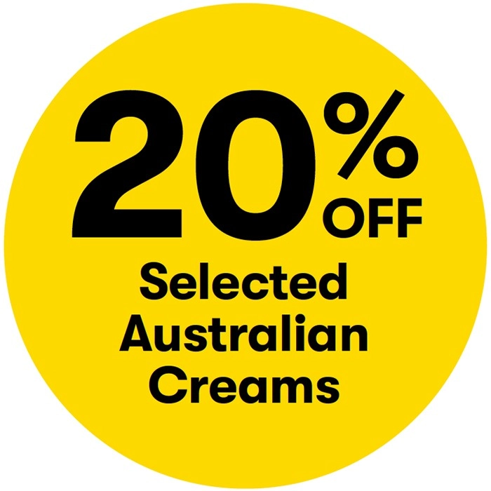 20% off Selected Australian Creams