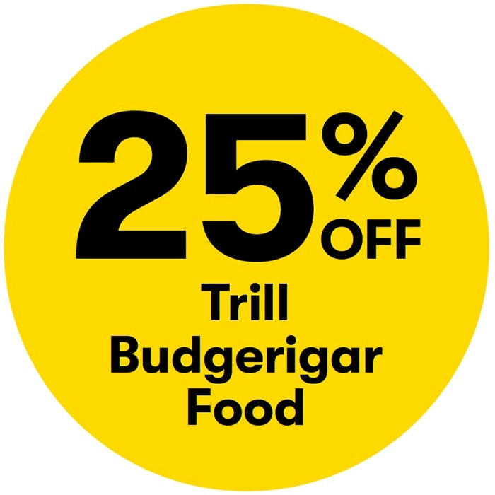 25% off Trill Budgerigar Food