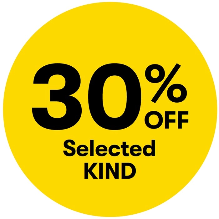 30% off NEW Selected KIND