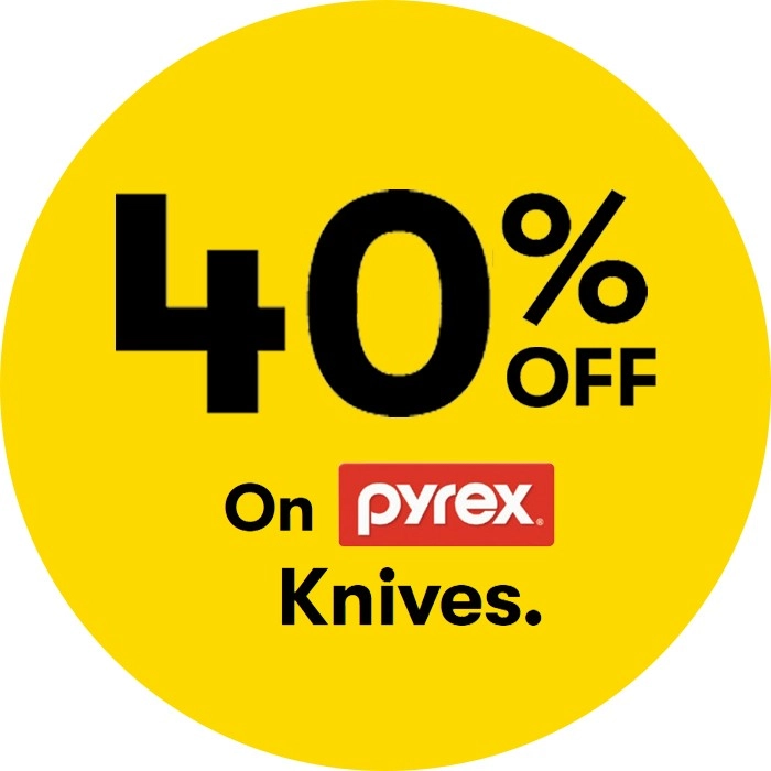 40% off Pyrex Knives