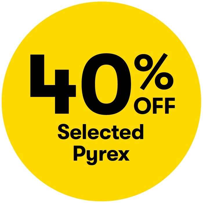 40% off Selected Pyrex