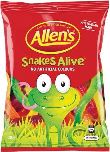 Allen’s Snakes Alive Bag 200g