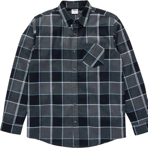 Allgood. Men’s Long Sleeve Flannelette Shirt - Black