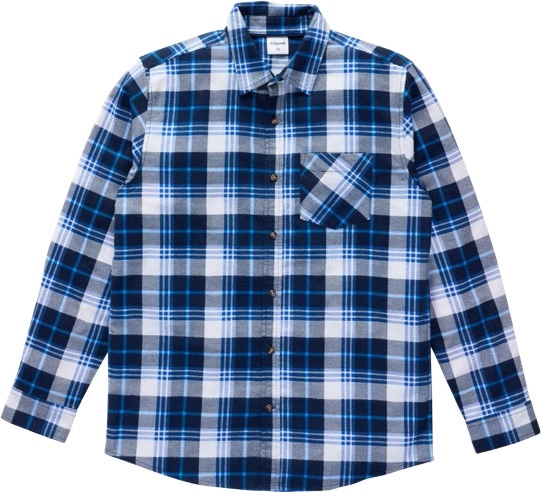 Allgood. Men’s Long Sleeve Flannelette Shirt - Cobalt Blue