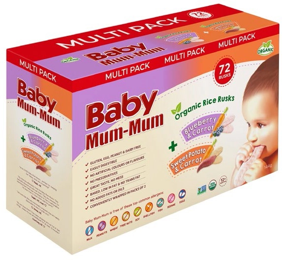 Baby Mum-Mum 72-Pack Organic Combo Rice Rusks