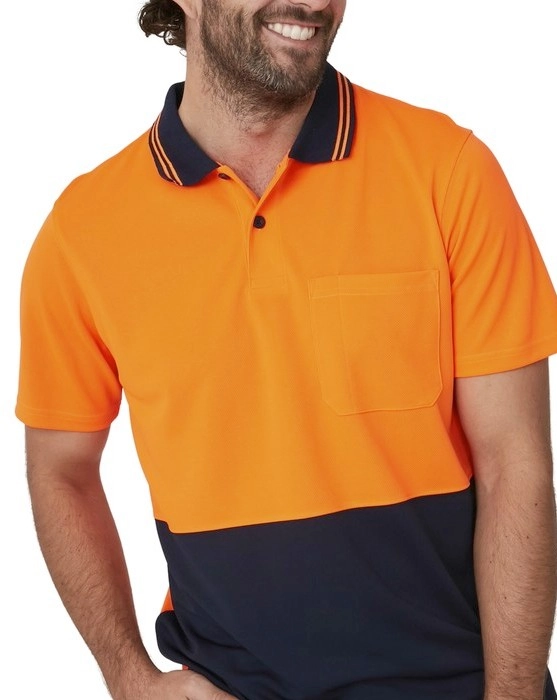 Blacksmith Men’s Short Sleeve Hi-Vis Work Polo - Neon Orange