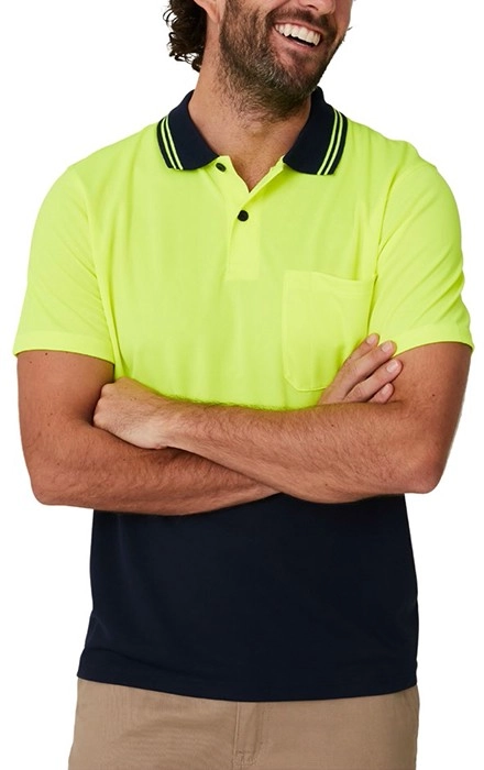 Blacksmith Men’s Short Sleeve Hi-Vis Work Polo - Yellow