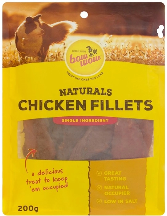 Bow Wow Chicken Fillets Dog Treats 200g