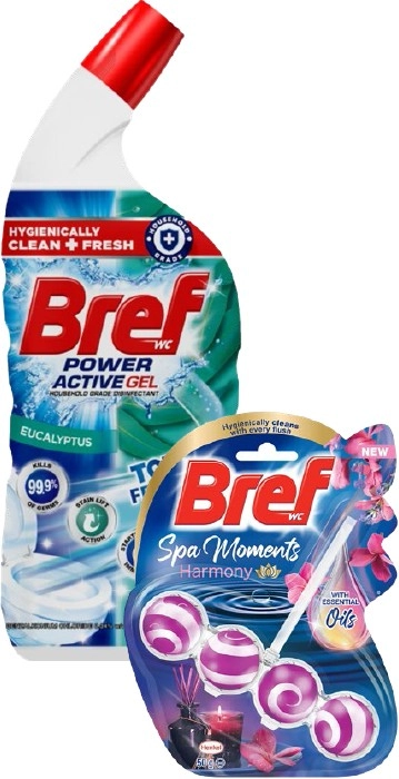 Bref Toilet Gel 600-700ml or Bref Rim Cleaners 50g^