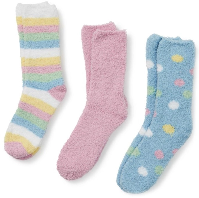 Brilliant Basics 3-Pack Marshmallow Home Socks