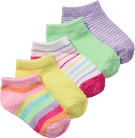 Brilliant Basics Kids 5-Pack Trainer Socks - Multi