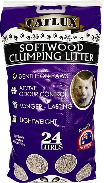 Catlux Softwood Clumping Litter 24-Litre