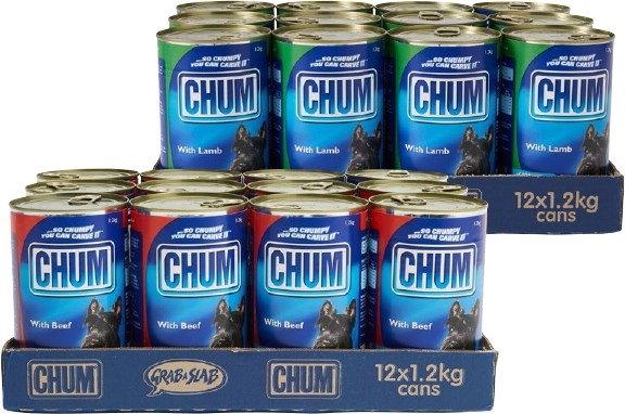 Chum 12-Pack Beef or Lamb Wet Dog Food 1.2kg