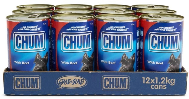 Chum 12-Pack Beef Wet Dog Food 1.2kg