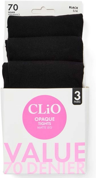 Clio 3-Pack Opaque 70 Denier Tights